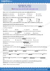 Đề số 3 - Đề kiểm tra học kì 1 - Tiếng Anh 11 mới